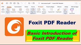 Basic Introduction of Foxit PDF Reader  Home  SnapShot  Typewriter  Zoom  Highlight  Reflow [upl. by Kenny694]