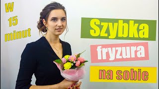 Weselna fryzura na sobie w 15 minut Szybkie i eleganskie upięcie [upl. by Mochun]