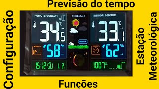 ESTAÇÃO DO TEMPO  DICAS DE COMO CONFIGURAR E FUNÇÕES  Funk Wetter Station [upl. by Dogs]