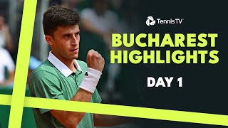 Nardi Takes On Seyboth Wild Gaston vs Rinderknech And More  Bucharest Highlights Day 1 [upl. by Emoreg84]