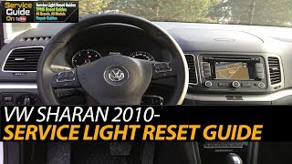 VW SHARAN 2010 Service Light Reset [upl. by Enalb611]