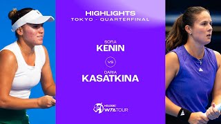 Sofia Kenin vs Daria Kasatkina  2024 Tokyo Quarterfinal  WTA Match Highlights [upl. by Lime720]