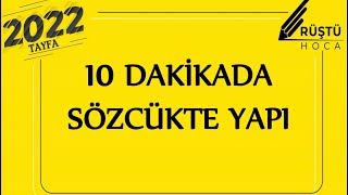 10 DAKİKADA  Sözcükte Yapı  RÜŞTÜ HOCA [upl. by Aihselat10]