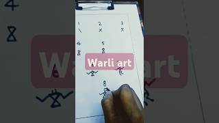 How to draw warli art  warli art tutorial  shortfeed ytshort trending warliart painting [upl. by Millda]