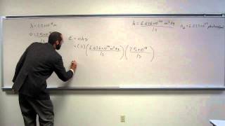 Calculate Energy of a Single Photon and a Mole of Photons From Wavelength 001 [upl. by Tabitha]