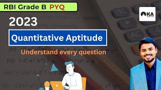 RBI Grade B 2023 Quants PYQ  Aryans Grade B  RBI Grade B Preparation [upl. by Silera]