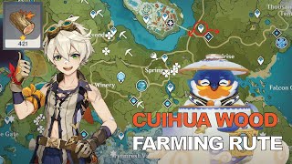 Cuihua Wood Farming Route  Genshin Impact [upl. by Curson]