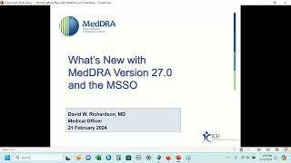 2024 02 21 Whats New with MedDRA V270 and the MSSO [upl. by Ayimat]