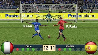 PES 2019 • Italia 🆅🆂 Spagna UEFA Under 21 Calci di Rigore [upl. by Gavra]