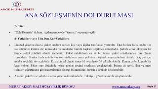 22 Ana Sözleşmenin Doldurulması Şirketin Süresi ve Yetkilileri [upl. by Sheff800]