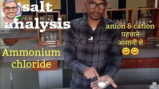 Salt analysis । Ammonium chloride chemistry experiment neet [upl. by Ogaitnas77]