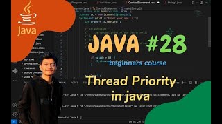 Java Programming  🔥Thread Priority getprioritysetpriority  28 [upl. by Hardan]