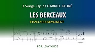 Les Berceaux Karaoke piano  low voice [upl. by Kotick]