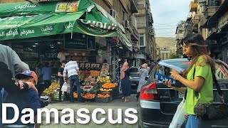 Damascus Driving Downtown Syria 2023  سوريا دمشق [upl. by Carrelli]