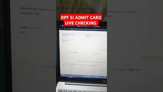 RPF SI ADMIT CARD AISE KARE DOWNLOAD rpfsi rpf admitcard rrb rpfadmitcard shorts railwayrpf [upl. by Mccafferty]