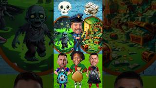 Zombies o Dinero ☠️ Ronaldo vs Messi vs Ishowspeed [upl. by Sset]