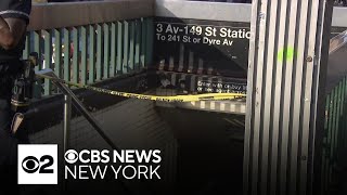 Man stabbed in chest on subway in the Bronx police say [upl. by Ariak]