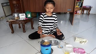 Main Masak Masakan Beneran  Masak Tempe Dengan Mainan Kompor Mini [upl. by Ibbed]