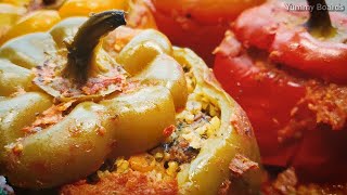 Dolma Persian stuffed bell pepper \ Dolme\ Biber Dolma recipe [upl. by Dohsar505]