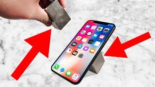 Insane 1200 lb Neodymium Magnets vs iPhone X Can It Survive [upl. by Ahsinad]