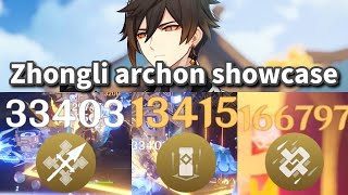 Zhongli archon showcase 47 abyss top half continuous clear 119s [upl. by Levina457]