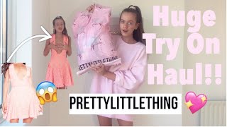 HUGE PRETTY LITTLE THING HAUL  AUTUMN WINTER TRY ON HAUL🎀💖 [upl. by Lacie412]