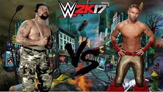 WWE 2K17 Bushwhacker Luke vs Tyler Breeze [upl. by Pederson]