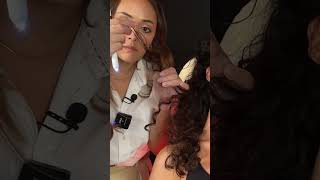 Extremely Relaxing Scalp Check amp Treatment on her Curly Crunchy Hair 🤤😴 asmr asmrscalp [upl. by Hawker]