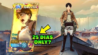 FINALLY YIN EREN YEAGER ATTACK ON TITAN SKIN IS HERE THANKYOU MOONTON [upl. by Esiralc]