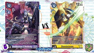 DIGIMON TCG Three Musketeers Purple vs Dominimon Yellow [upl. by Wenonah]