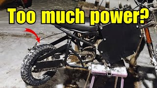 10kW Electric minibike Too much power The rim broke into pieces [upl. by Savanna]