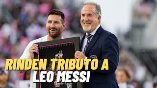 LEO MESSI homenajeado por INTER MIAMI [upl. by Hamilah]