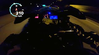 INSANE 280HP NINJA H2 Night Ride 210MPH [upl. by Osmond]