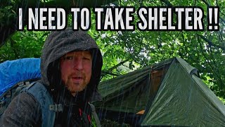 Solo tent CAMPING in HEAVY RAIN  oex phoxx 2 v2  ewm stove [upl. by Leuamme60]