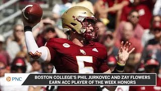 Phil Jurkovec And Zay Flowers Earn ACC Player of the Week [upl. by Llecrup673]