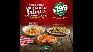 Come toda la pasta pizza y ensalada que quieras en Italiannis [upl. by Pauiie719]