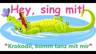 🎵🤍🐊🐊💃👀quotKrokodil komm tanz mit mirquot  Kinder u Volkslieder  Liedtext Notenlink ↓InfoBoxquot [upl. by Chester]