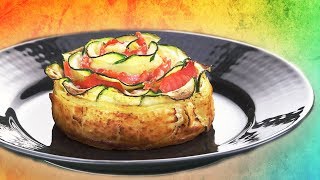 Zucchini Fingerfood aus dem Ofen  Rezept für Zucchini Blume im Blätterteig mit Käse und Lachs [upl. by Darra78]