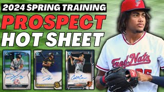 2024 MLB Spring Training Rookie and Prospect Hot Sheet  Bowman Baseball Cards  Top Performers 🔥📈 [upl. by Leighland613]