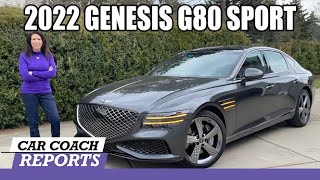 The 2022 Genesis G80 Sport  A BETTER luxury SPORT sedan [upl. by Herzen187]