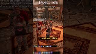 Dragon Age Origins  quotTower of Magiquot  Alistair and Morrigan Party Banter shorts [upl. by Ethbin927]