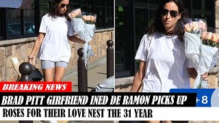 Brad Pitt Girfriend Ined De Ramon Picks Up Roses For Their Love Nest The 31 Year [upl. by Anna-Diana]