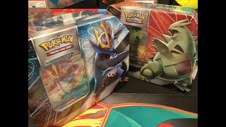 2023 Empoleon vs Tyranitar V Strikers tin pokemon opening  version w 3 Evolving Skies packs [upl. by Lenard]