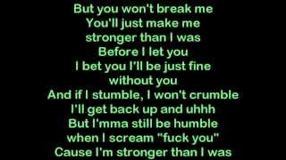 Eminem  Stronger Than I Was lyrics [upl. by Akayas]