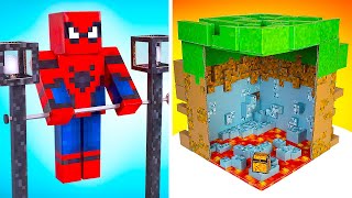 2 Cool Minecraft Crafts From Cardboard  SpiderMan Toy And Maze For A Hamster [upl. by Bekha]