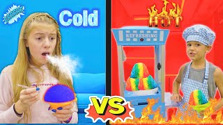 FroZen Hot vs Cold Challenge with Az amp Savannah [upl. by Giguere]