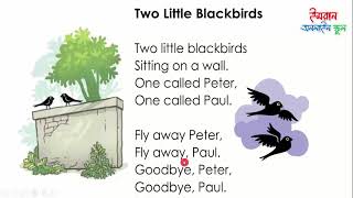 Rhyme Two Little Blackbirds Class 1 English for Today [upl. by Adnawak]