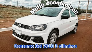 CONSUMO GOL TRENDLINE 2018 10 MOTOR 3 CILINDROS  MUITO ECONÔMICO [upl. by Zurc]