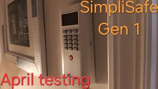 SimpliSafe Gen 1 April system test [upl. by Donalt]