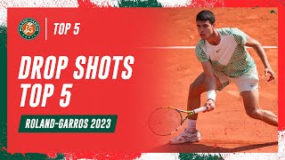 Top 5 Drop Shots  RolandGarros 2023 [upl. by Llirrehs]